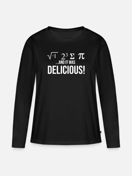 I Ate Some Pie And It Was so Delicious - Frauen Premium Bio Langarmshirt - Schwarz