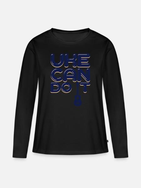 Ukulele - Frauen Premium Bio Langarmshirt - Schwarz
