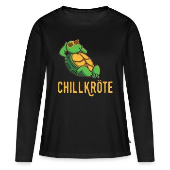 Le crapaud froid - T-shirt manches longues Premium bio Femme - noir - Devant - Julia (174cm)