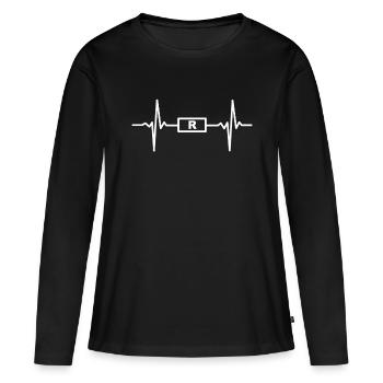 Electrician Electric Electric Gift - Women's Premium Organic Long Sleeve Shirt - black - Front - Julia (174cm)
