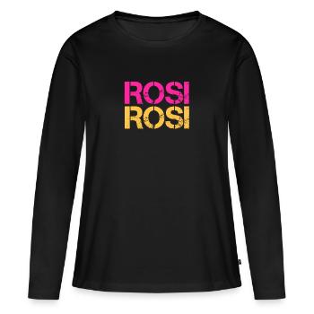 Rosi - T-shirt manches longues Premium bio Femme - noir - Devant - Julia (174cm)