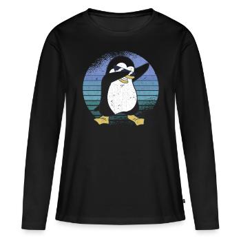 Costume de pingouin, pingouins, pingouins - T-shirt manches longues Premium bio Femme - noir - Devant - Julia (174cm)
