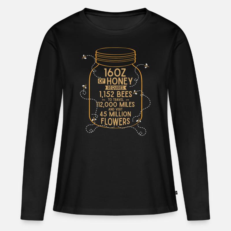 Beekeepers, Beekeeping, Beekeeping, Honey - Women's Premium Organic Long Sleeve Shirt - black
