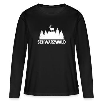 Schwarzwald - Frauen Premium Bio Langarmshirt - Schwarz - Vorne - Julia (174cm)