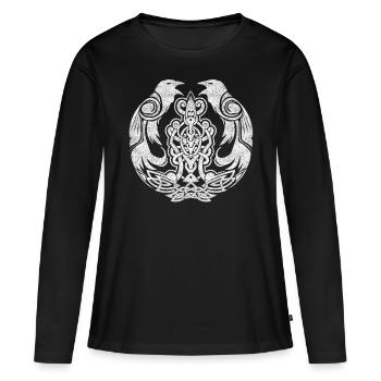 Viking Celtic Huginn - T-shirt manches longues Premium bio Femme - noir - Devant - Julia (174cm)