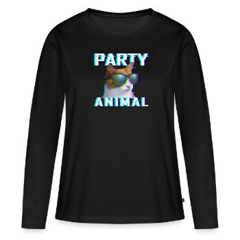 EDM Rave Electro Dubstep Hardstyle - Women's Premium Organic Long Sleeve Shirt - black - Front - Julia (174cm)