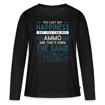 Amateurs d’armes, propriétaires d’armes, drôle - T-shirt manches longues Premium bio Femme - noir - Devant - Julia (174cm)