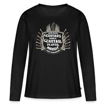 Guitariste, guitare guitariste - T-shirt manches longues Premium bio Femme - noir - Devant - Julia (174cm)