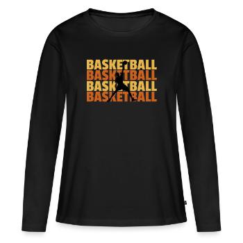 Basketball - Women's Premium Organic Long Sleeve Shirt - black - Front - Julia (174cm)