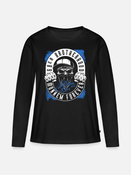 Mannheim Brotherhood - Frauen Premium Bio Langarmshirt - Schwarz