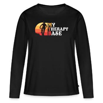 VTT, VTT, VTT - T-shirt manches longues Premium bio Femme - noir - Devant - Julia (174cm)