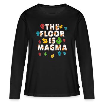 Escalade, escalade, escalade - T-shirt manches longues Premium bio Femme - noir - Devant - Julia (174cm)