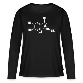 Klettern Adrenalin, Kletterer, Klettern - Frauen Premium Bio Langarmshirt - Schwarz - Vorne - Julia (174cm)