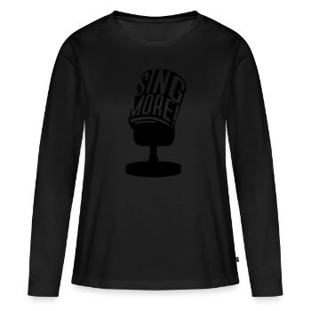 Chanteurs Chanteurs - T-shirt manches longues Premium bio Femme - noir - Devant - Julia (174cm)