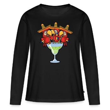 Margarita mexicaine, mexicaine - T-shirt manches longues Premium bio Femme - noir - Devant - Julia (174cm)