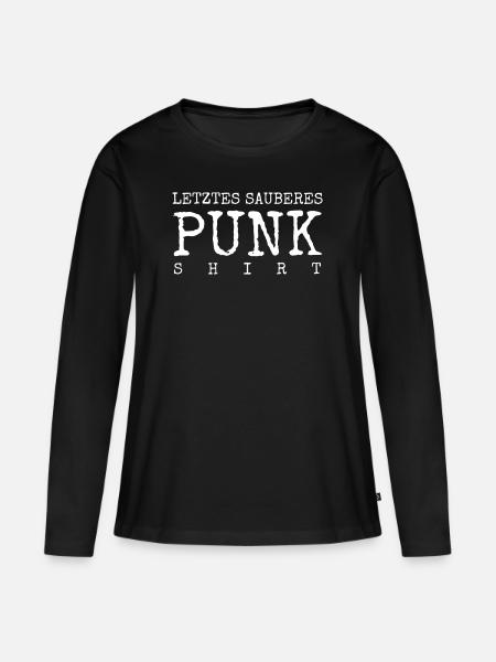 Punker Punk Witz - Frauen Premium Bio Langarmshirt - Schwarz
