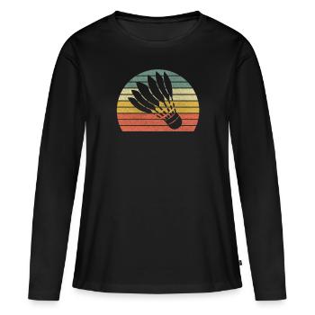 Badminton Balle de plumes Balles Sport - T-shirt manches longues Premium bio Femme - noir - Devant - Julia (174cm)