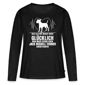 Jack Russel Terrier Jack Russell Terrier - Frauen Premium Bio Langarmshirt - Schwarz - Vorne - Julia (174cm)