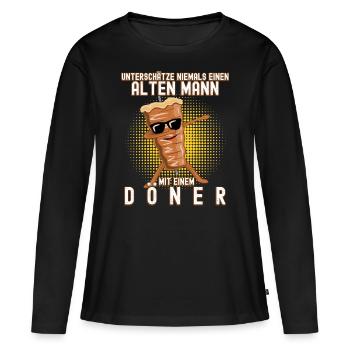 Döner Kebab - Frauen Premium Bio Langarmshirt - Schwarz - Vorne - Julia (174cm)