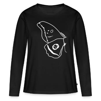 Motten Contours ailes - T-shirt manches longues Premium bio Femme - noir - Devant - Julia (174cm)