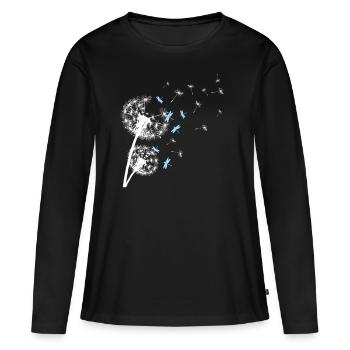 Libellule Pissenlit Libellules Libellules - T-shirt manches longues Premium bio Femme - noir - Devant - Julia (174cm)
