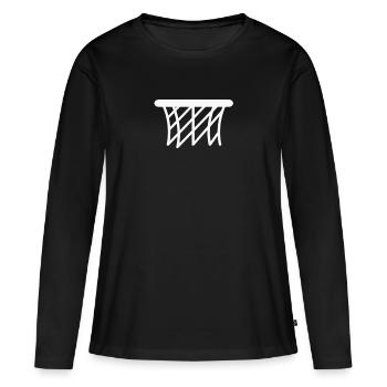 Panier de basket-ball - T-shirt manches longues Premium bio Femme - noir - Devant - Julia (174cm)
