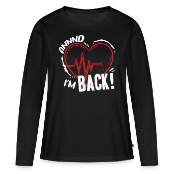 Heart attack survivor - Women's Premium Organic Long Sleeve Shirt - black - Front - Julia (174cm)