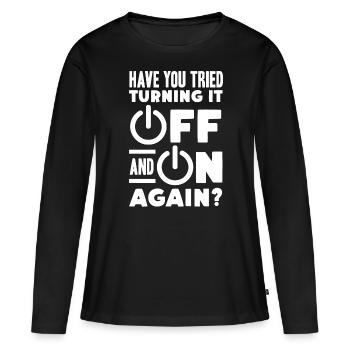 Remote-Ingenieur-Helpdesk - Frauen Premium Bio Langarmshirt - Schwarz - Vorne - Julia (174cm)