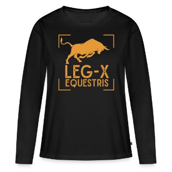 Legio X Equestris Jules César - T-shirt manches longues Premium bio Femme - noir - Devant - Julia (174cm)