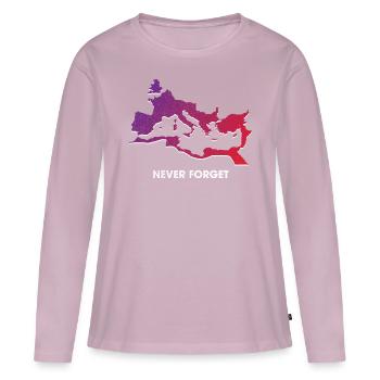 Empire romain, Romains anciens, César - T-shirt manches longues Premium bio Femme - rose poudré - Devant - Julia (174cm)