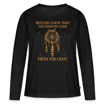 Femme sorcière, sorcellerie, Wicca - T-shirt manches longues Premium bio Femme - noir - Devant - Julia (174cm)