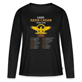 Gaius Julius Caesar World Tour, Antike Römer - Frauen Premium Bio Langarmshirt - Schwarz - Vorne - Julia (174cm)