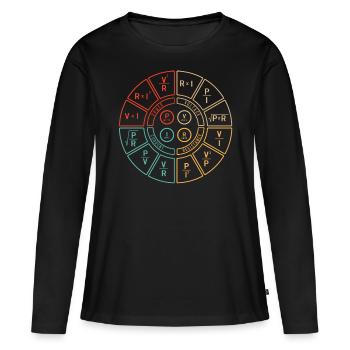 Ohms Law, Ohm, Physics, Power, Watts - Women's Premium Organic Long Sleeve Shirt - black - Front - Julia (174cm)