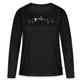 VTT, VTT VTT - T-shirt manches longues Premium bio Femme - noir - Devant - Julia (174cm)