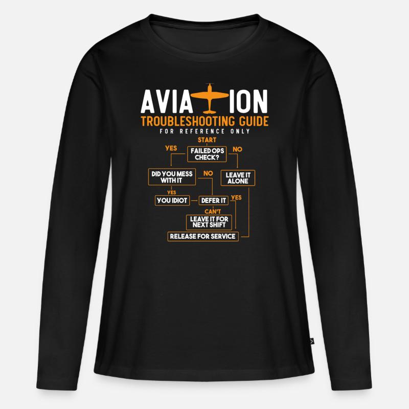 Lead Version Manual, Captain - Women's Premium Organic Long Sleeve Shirt - black