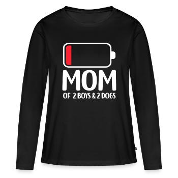 Canine - T-shirt manches longues Premium bio Femme - noir - Devant - Julia (174cm)