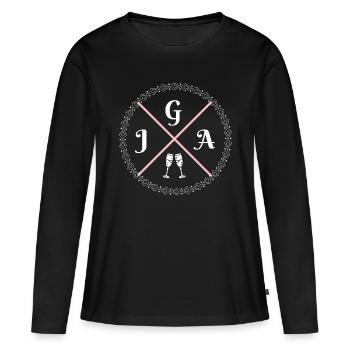 JGA 2023 - Junggesellenabschied Hochzeit Braut - Frauen Premium Bio Langarmshirt - Schwarz - Vorne - Julia (174cm)