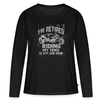 Trikes - Frauen Premium Bio Langarmshirt - Schwarz - Vorne - Julia (174cm)