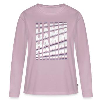 Hamm Germany City Font Skyline Home - Women's Premium Organic Long Sleeve Shirt - dusky pink - Front - Julia (174cm)