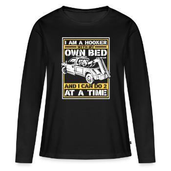 Dépanneuse Dépanneuse - T-shirt manches longues Premium bio Femme - noir - Devant - Julia (174cm)