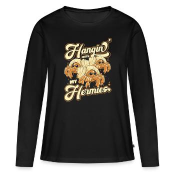 Crabe Ermite Crabe Crabe - T-shirt manches longues Premium bio Femme - noir - Devant - Julia (174cm)