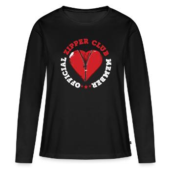 Herz OP Herzchirurgie Herzinfarkt - T-shirt manches longues Premium bio Femme - noir - Devant - Julia (174cm)