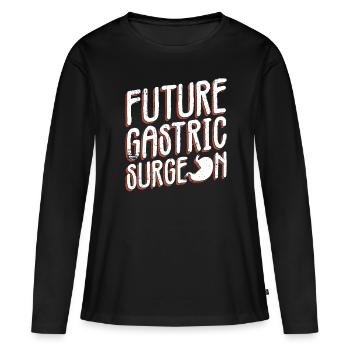 Zukünftiger Magenchirurg Bariatrische Chirurgie - Frauen Premium Bio Langarmshirt - Schwarz - Vorne - Julia (174cm)