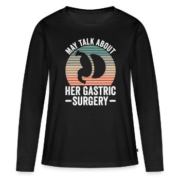 Magenbypass Und Bariatrische Chirurgie - Frauen Premium Bio Langarmshirt - Schwarz - Vorne - Julia (174cm)