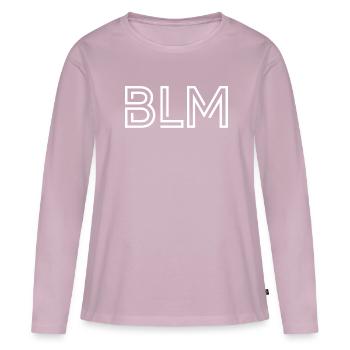 Creative BLM in big white letters - Women's Premium Organic Long Sleeve Shirt - dusky pink - Front - Julia (174cm)