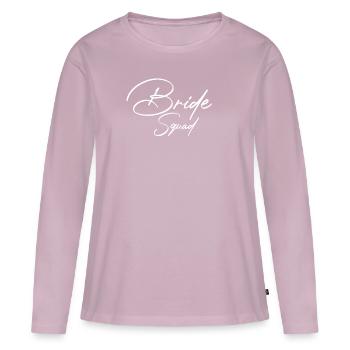 Bride Squad Bachelorette Team Braut - Frauen Premium Bio Langarmshirt - Altrosa - Vorne - Julia (174cm)