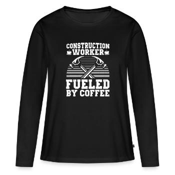 Ouvrier du bâtiment - T-shirt manches longues Premium bio Femme - noir - Devant - Julia (174cm)