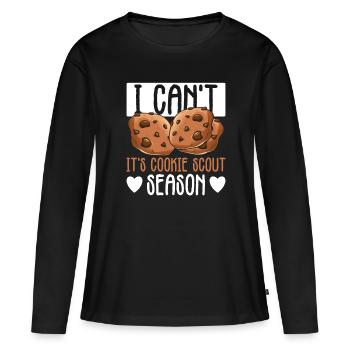 Cookie Scout Und Cookie Dealer - Frauen Premium Bio Langarmshirt - Schwarz - Vorne - Julia (174cm)
