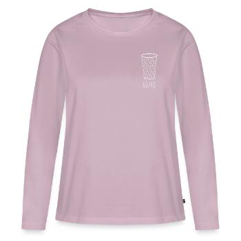 Weinschorle Verhältnis Lustiges Weinfest - Frauen Premium Bio Langarmshirt - Altrosa - Vorne - Julia (174cm)