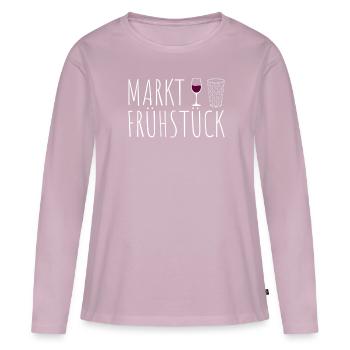 Marktfrühstück Weinfest Wein Weinschorle - Frauen Premium Bio Langarmshirt - Altrosa - Vorne - Julia (174cm)
